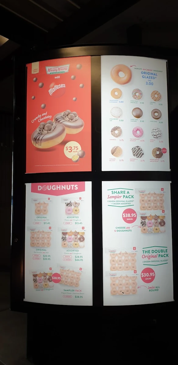 Menu, Krispy Kreme Redbank Plains