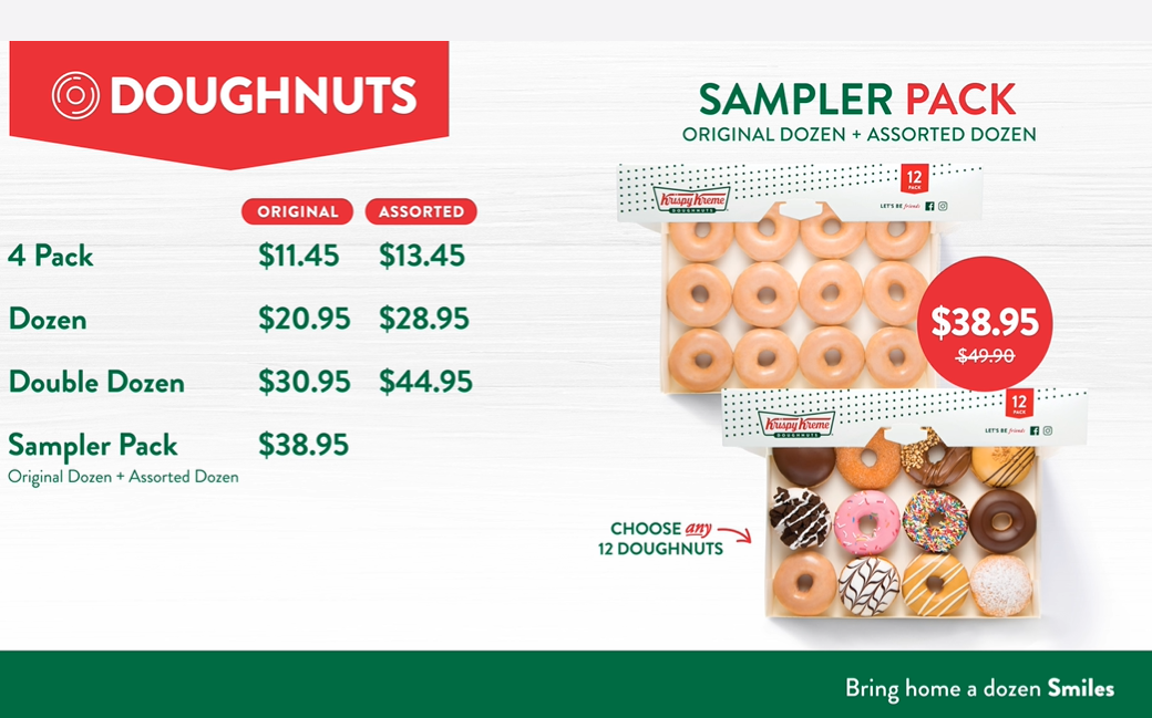 Menu, Krispy Kreme Redbank Plains