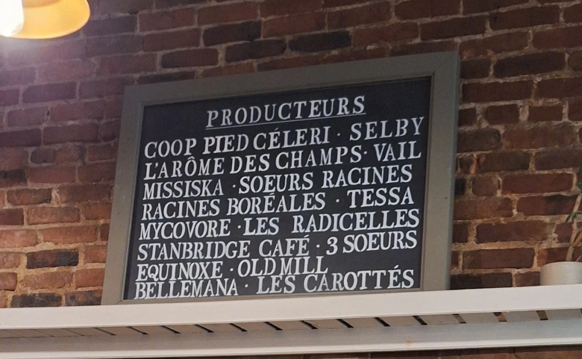 Menu, Comptoir Moutarde