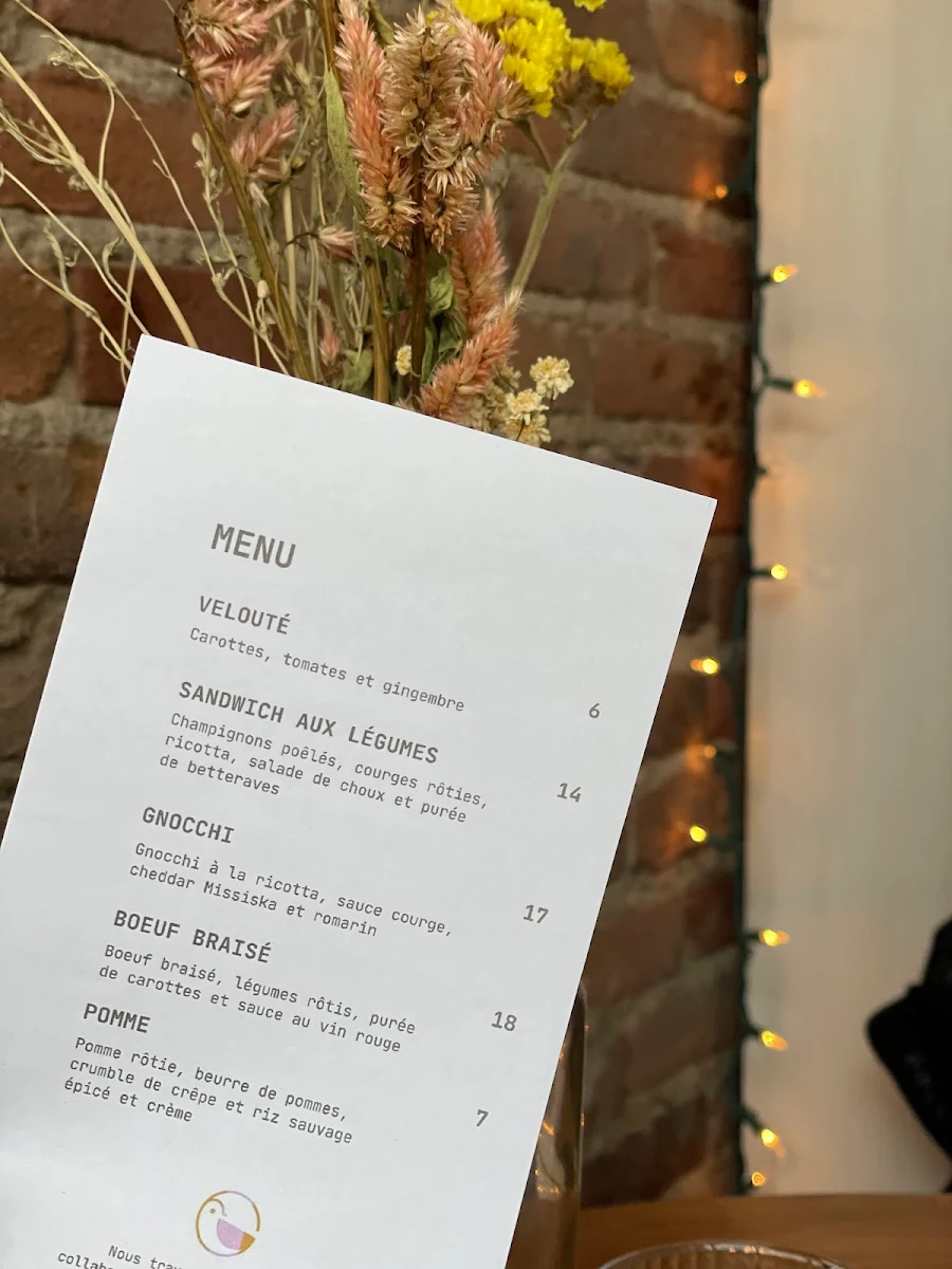 Menu, Comptoir Moutarde