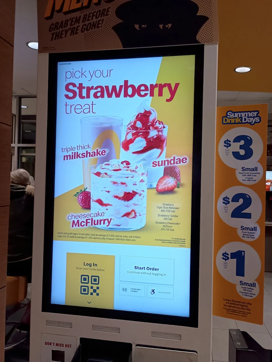 Menu, McDonald's