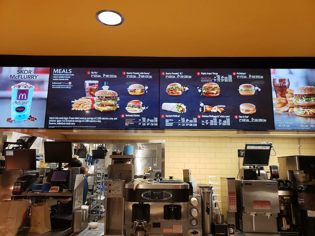 Menu, McDonald's