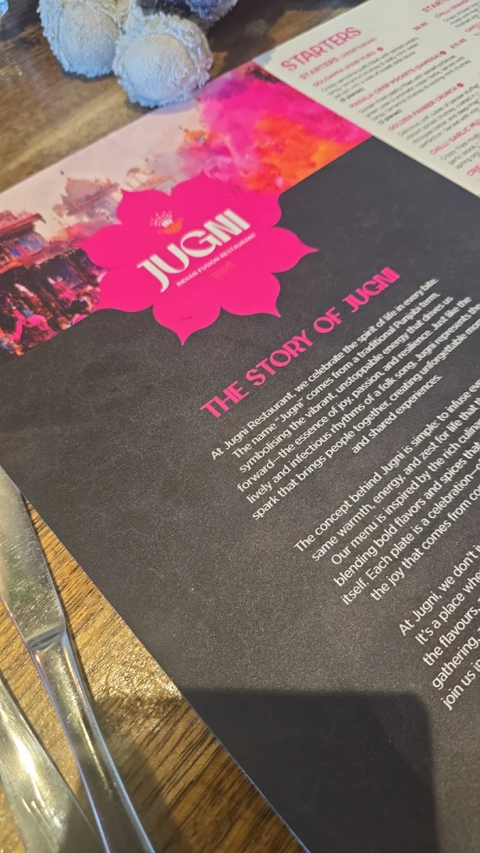 Menu, Jugni Restaurant & Bar