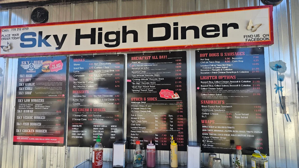 Menu, Sky High Diner