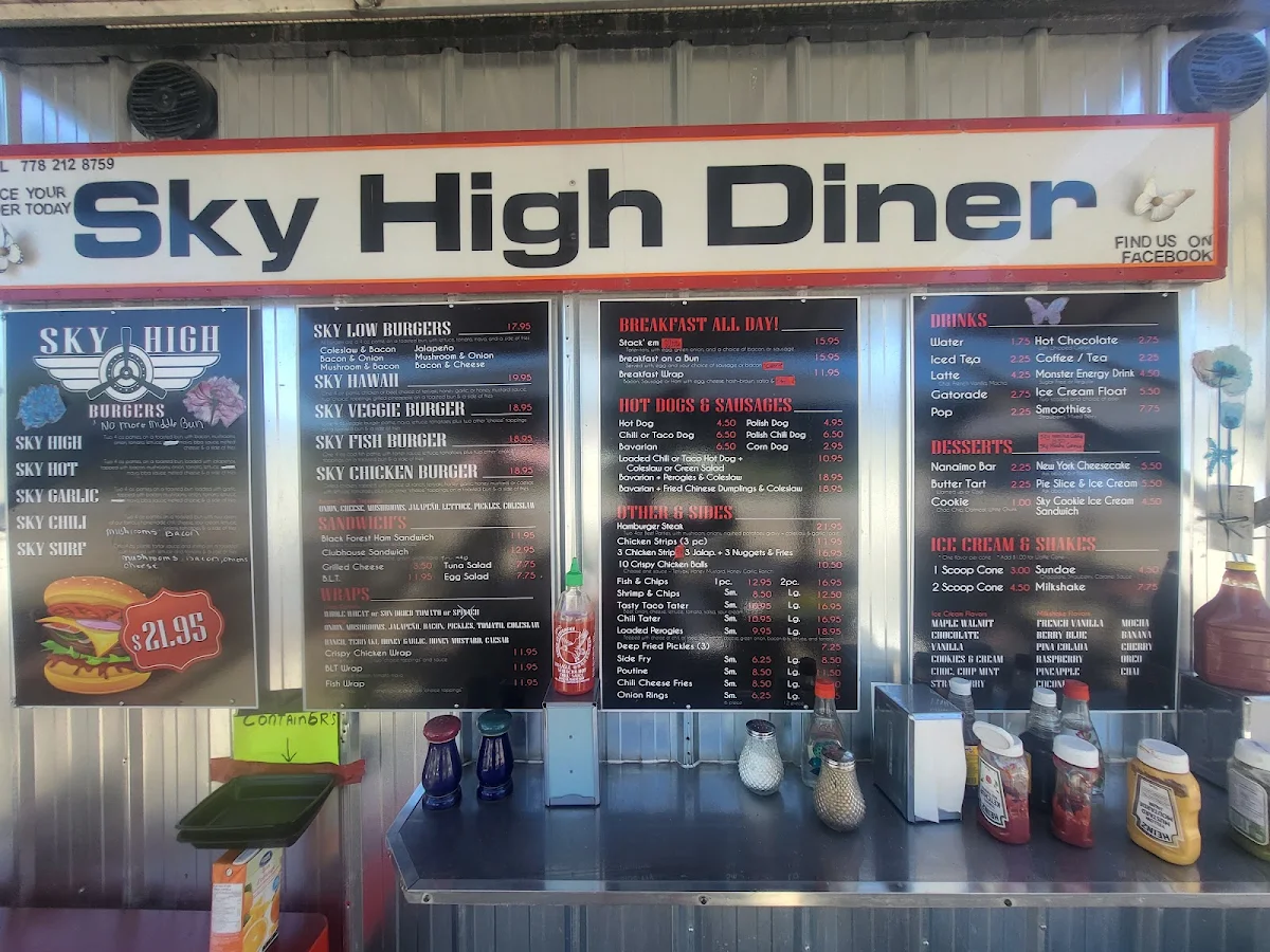 Menu, Sky High Diner
