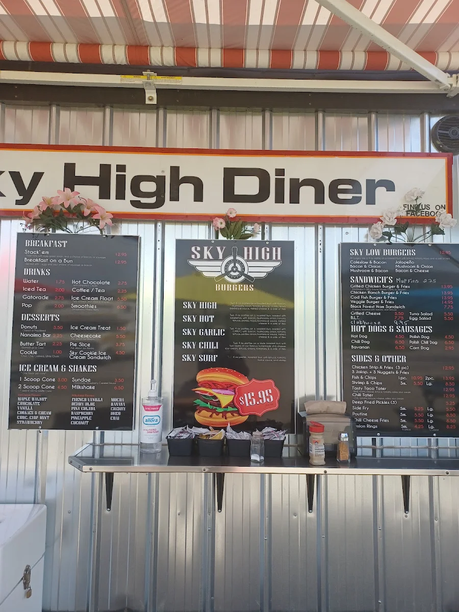 Menu, Sky High Diner
