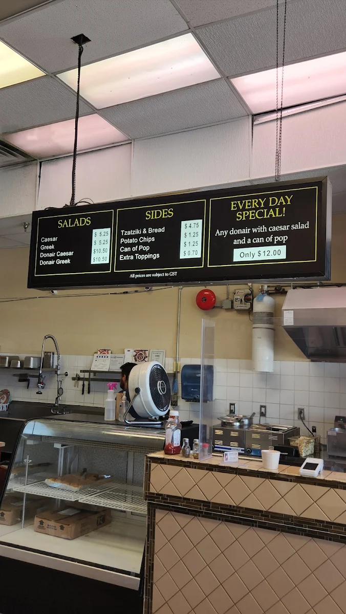 Menu, Donair Top