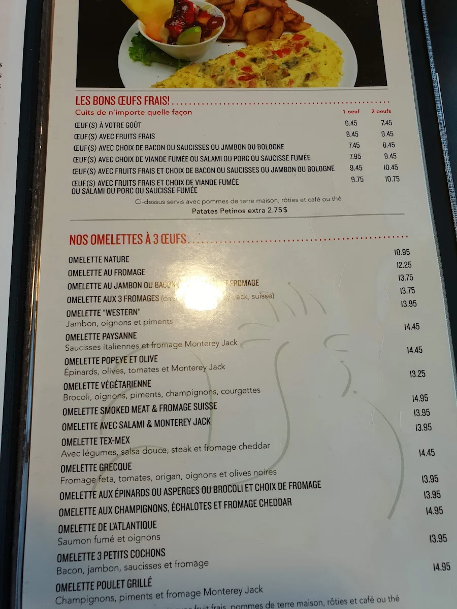 Menu, Petinos