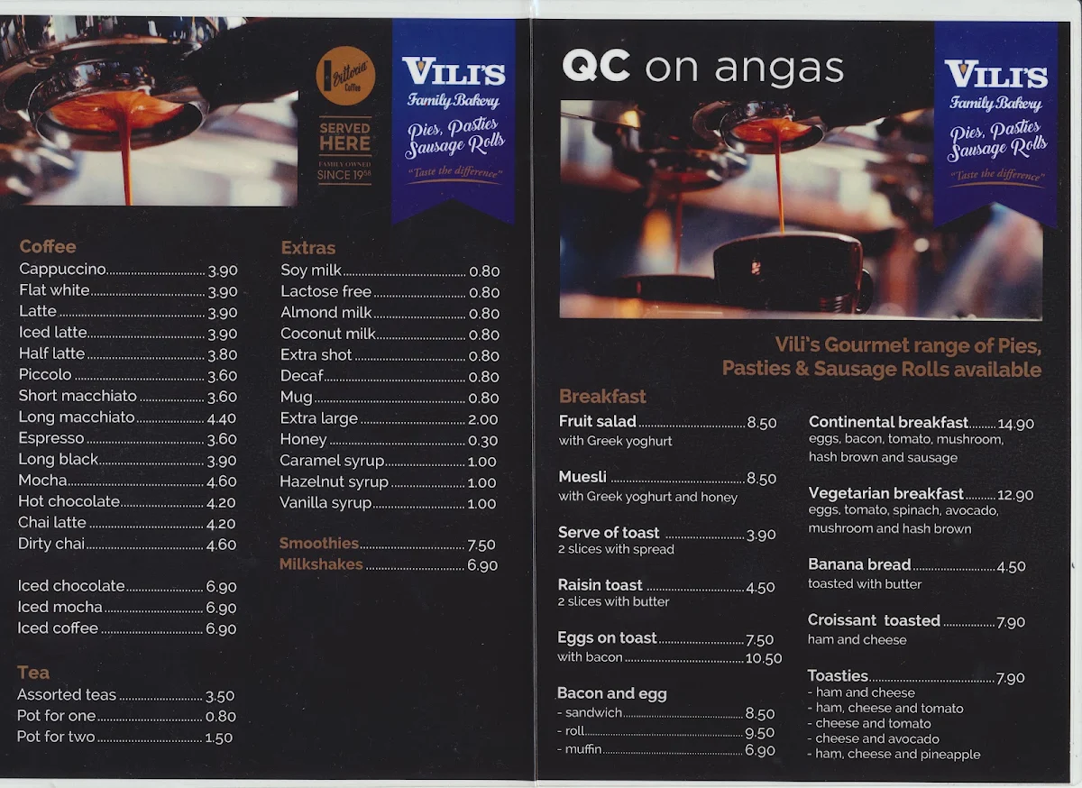 Menu, QC on Angas