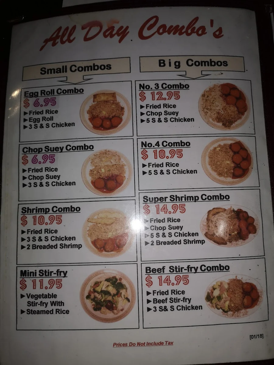 Menu, Sun Kwong Restaurant