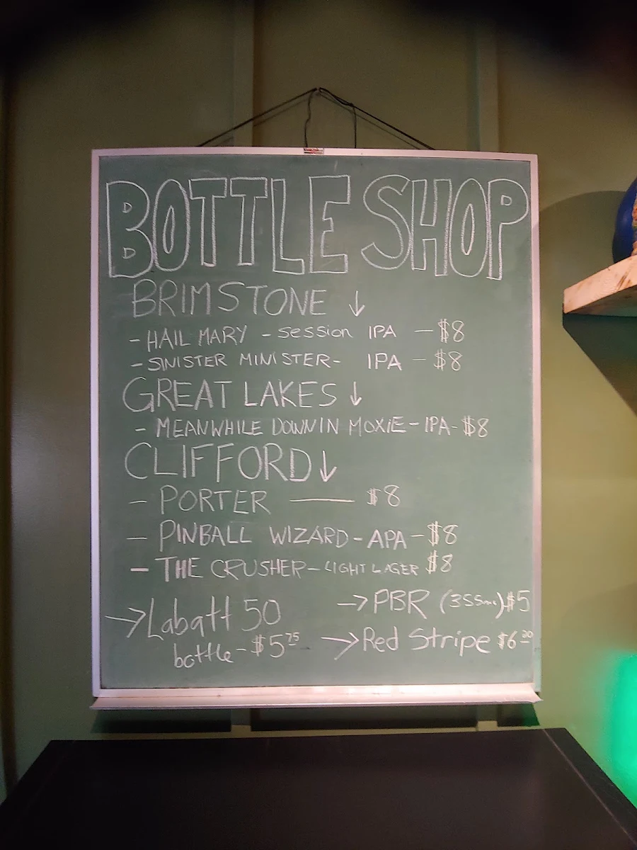 Menu, Camp Cataract