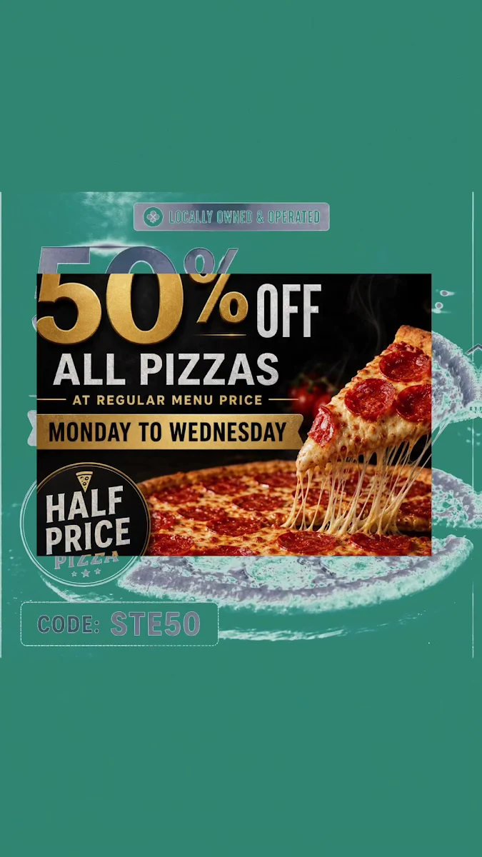 Menu, Papa Johns Pizza