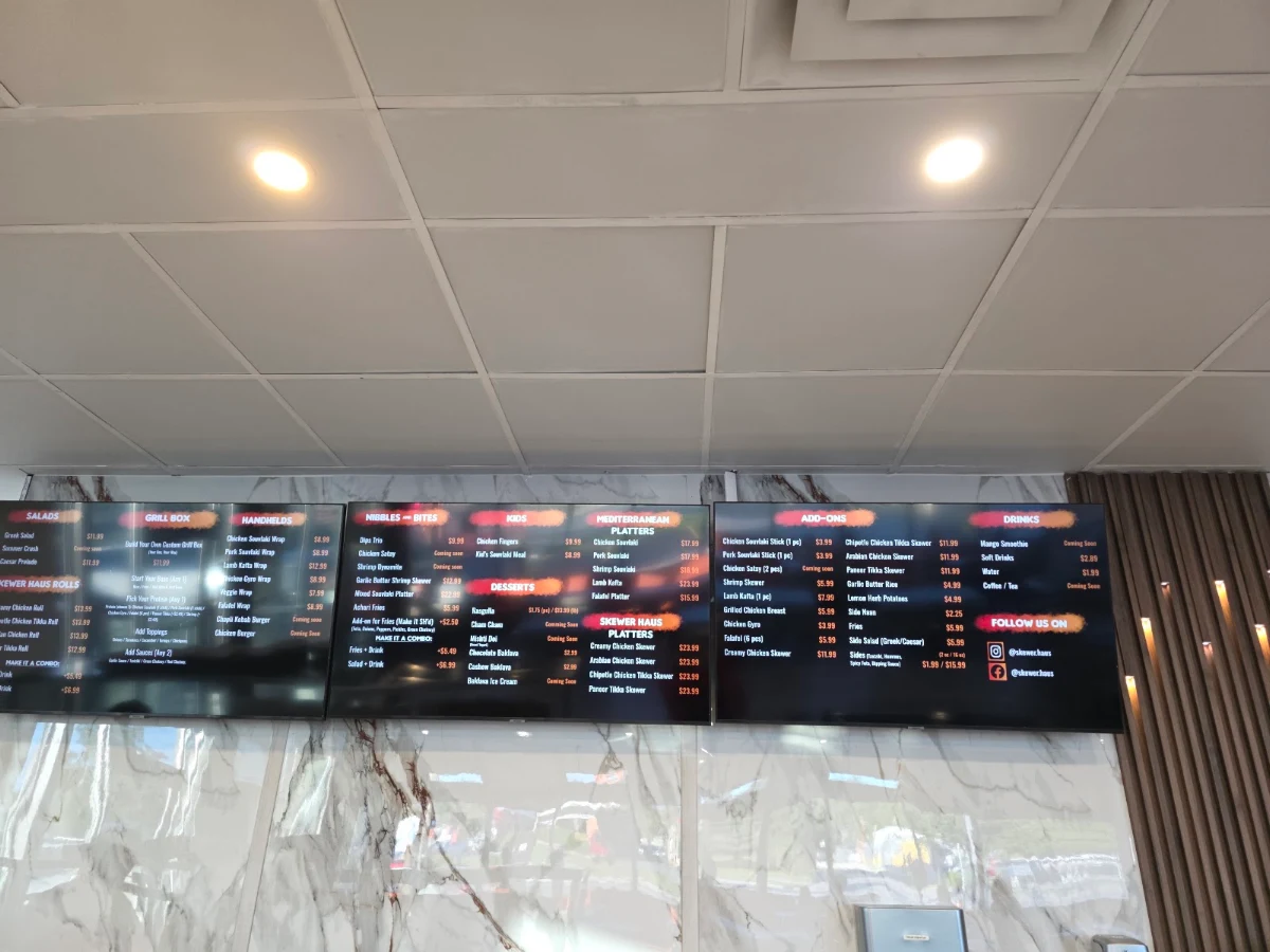 Menu, Skewer Haus