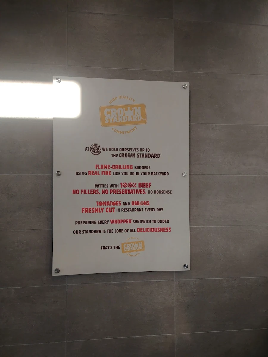 Menu, Burger King