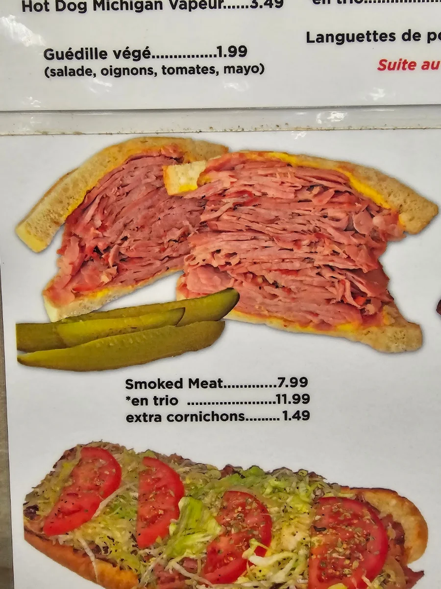 Menu, Quebeco