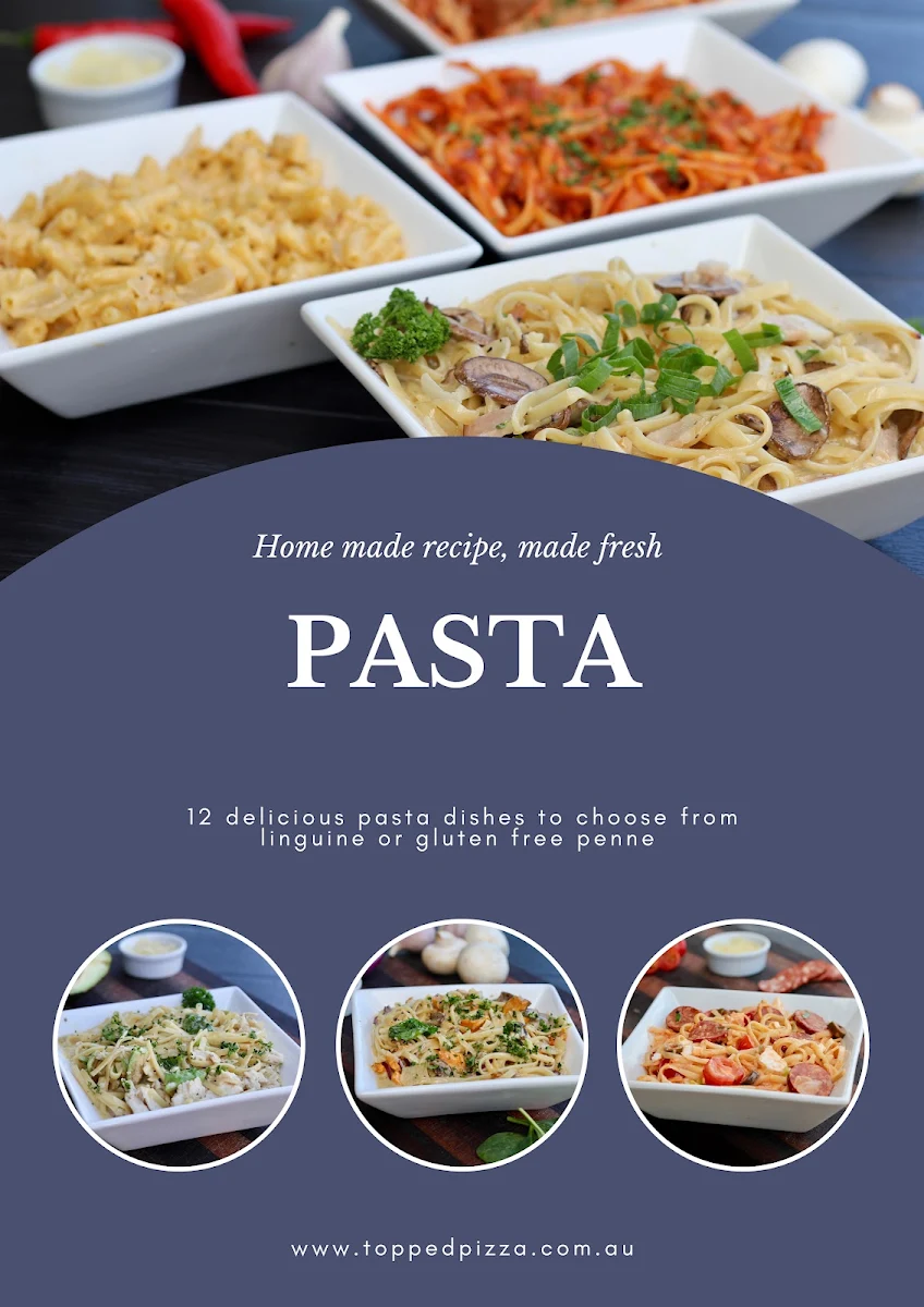 Menu, Topped Pizza