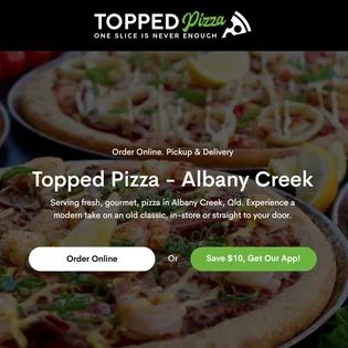 Menu, Topped Pizza