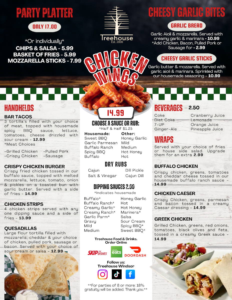 Menu, Treehouse