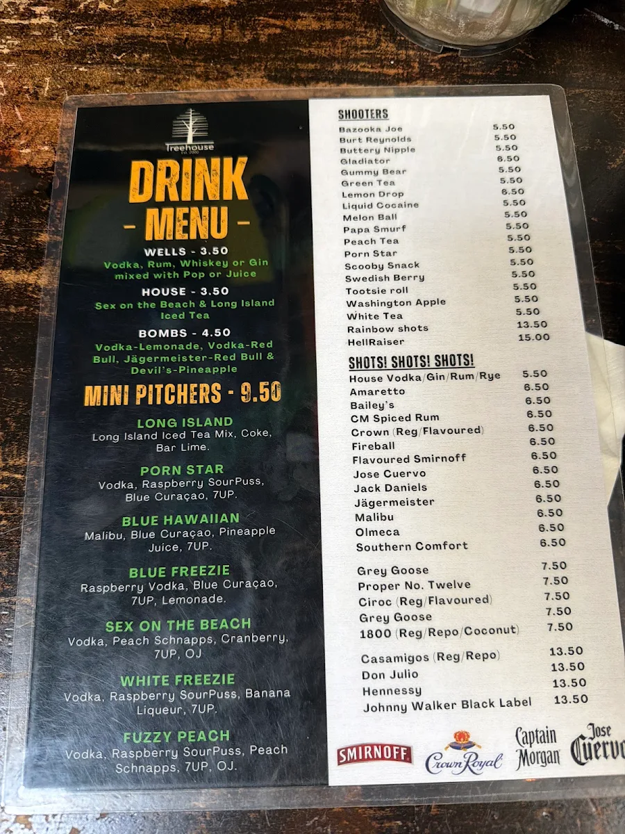 Menu, Treehouse