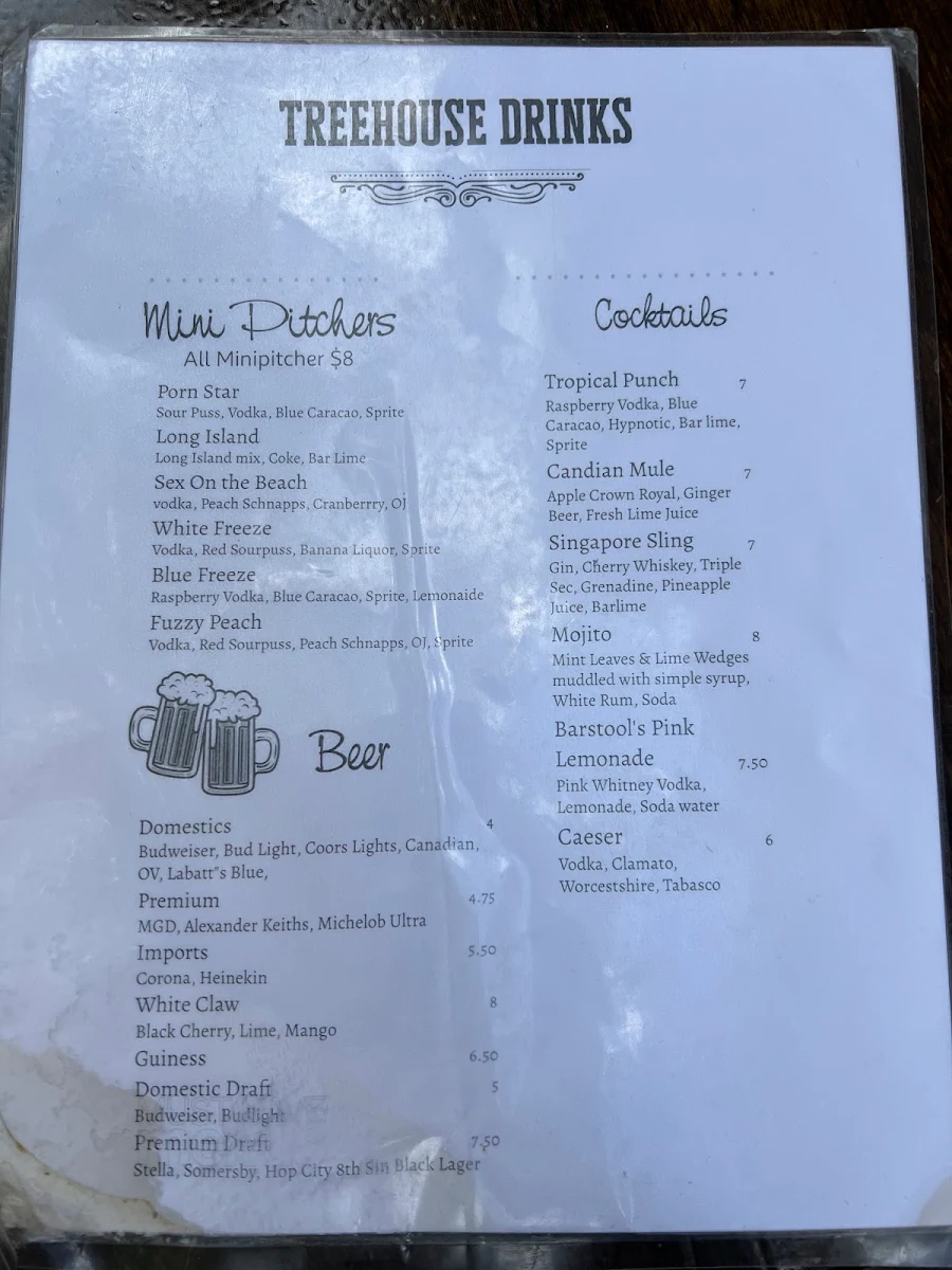 Menu, Treehouse