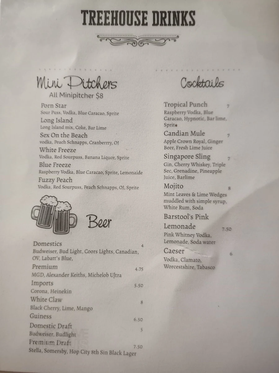 Menu, Treehouse