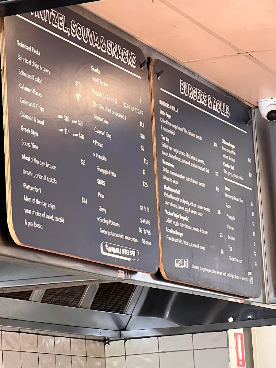 Menu, Melbourne Charcoal Chicken