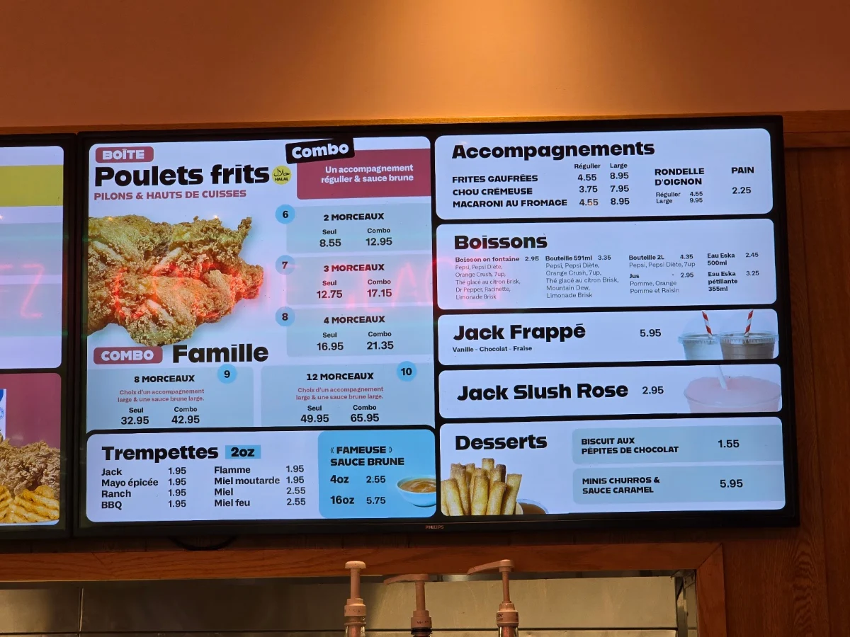 Menu, Jack Le Coq