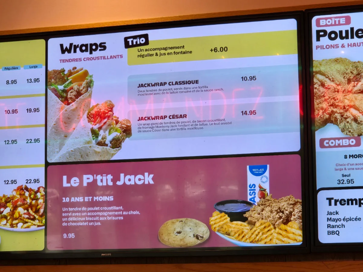 Menu, Jack Le Coq