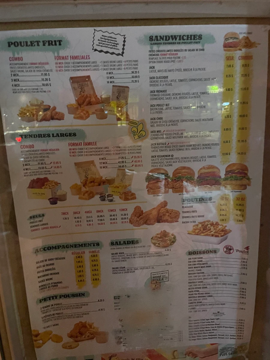 Menu, Jack Le Coq