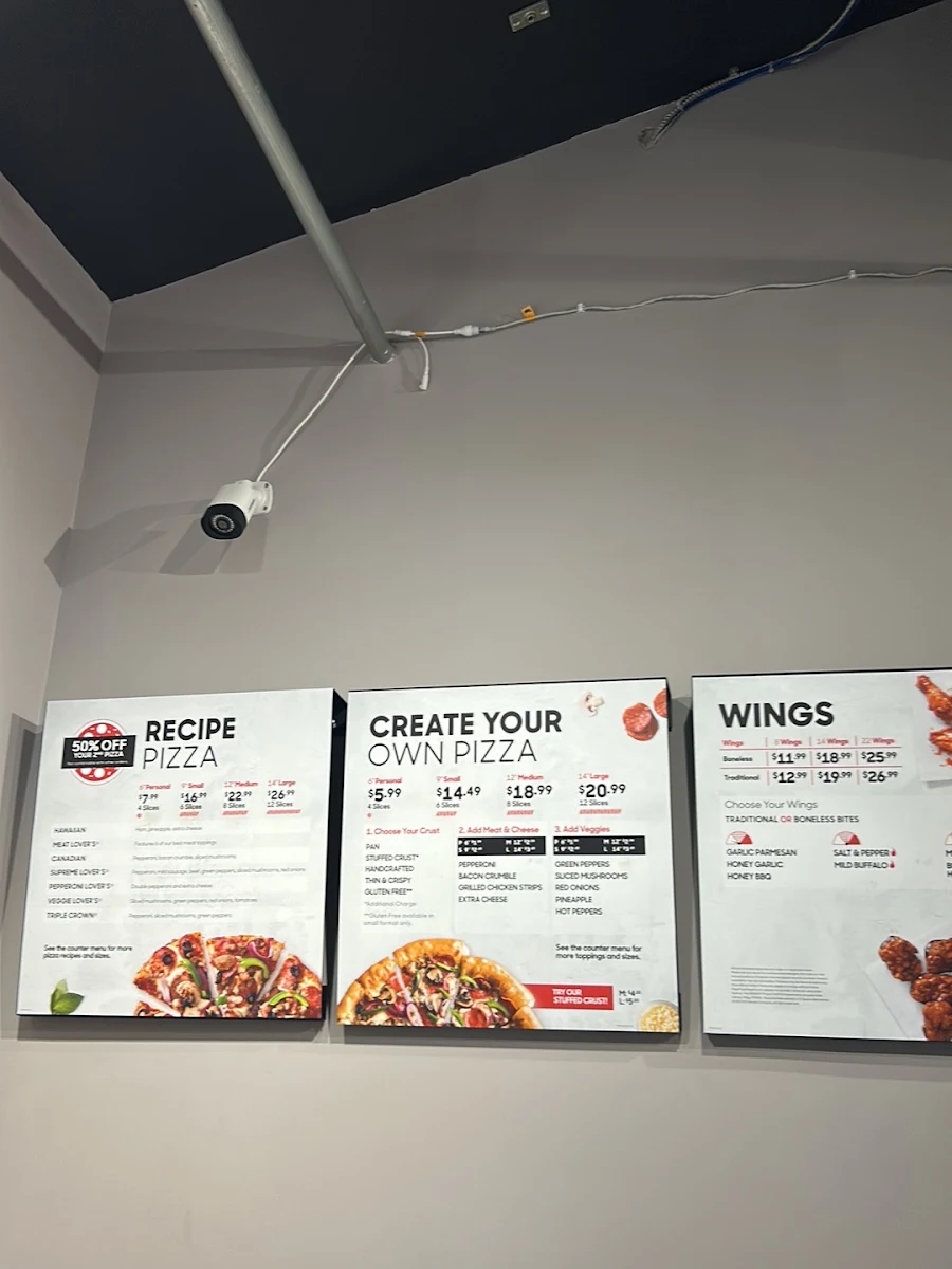 Menu, Pizza Hut