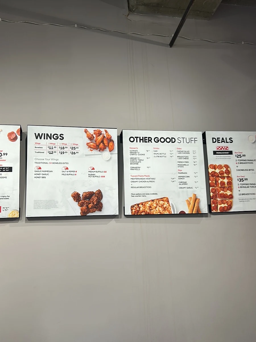 Menu, Pizza Hut