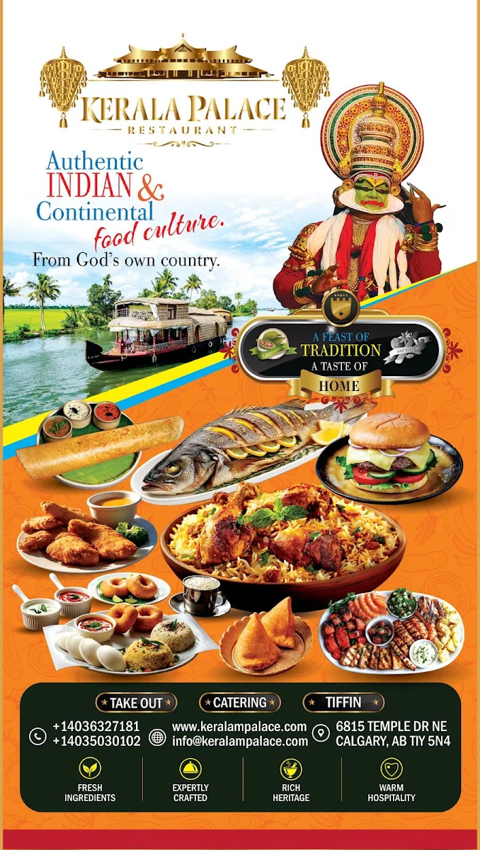Menu, KERALA PALACE RESTAURANT