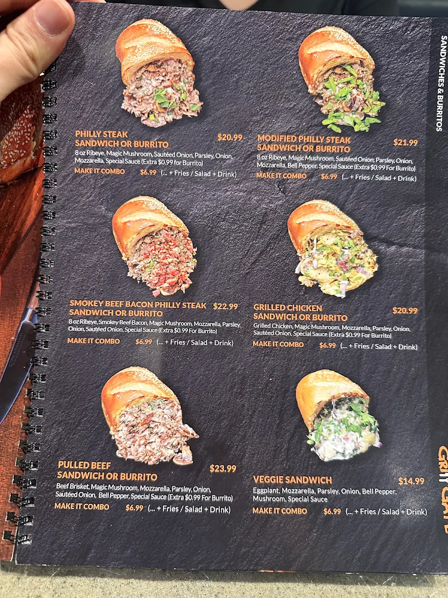Menu, Grill Gate