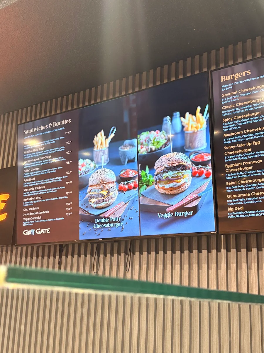 Menu, Grill Gate