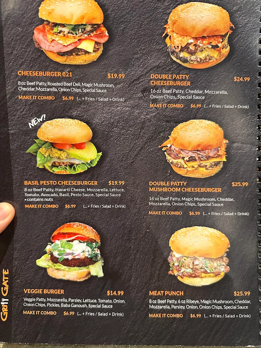 Menu, Grill Gate
