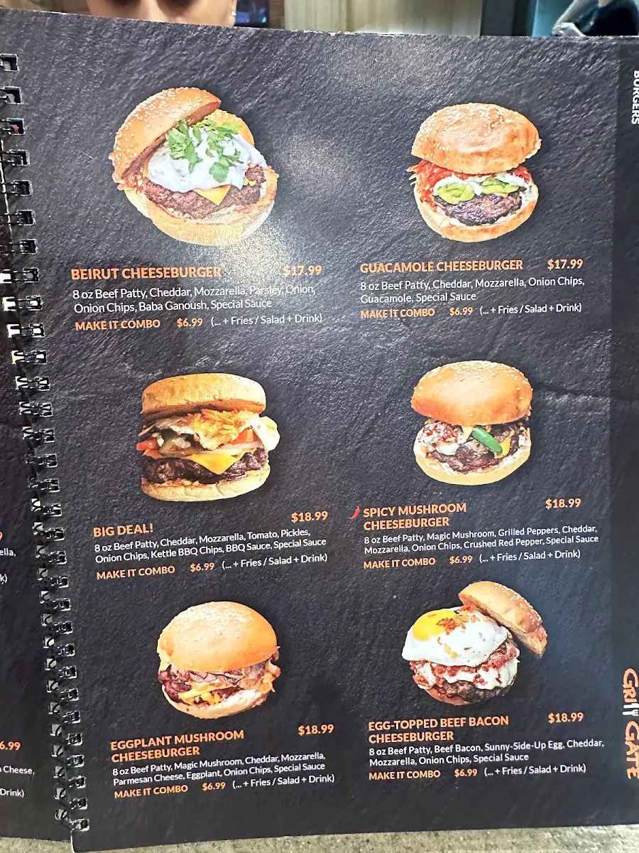 Menu, Grill Gate