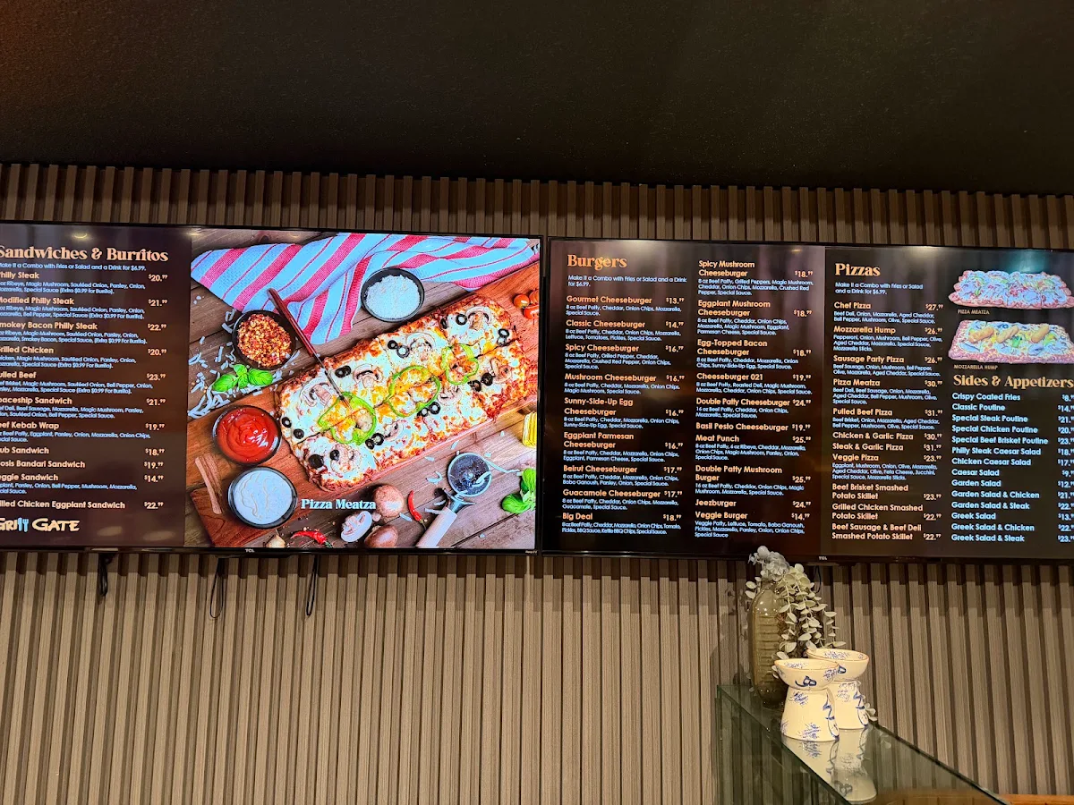 Menu, Grill Gate