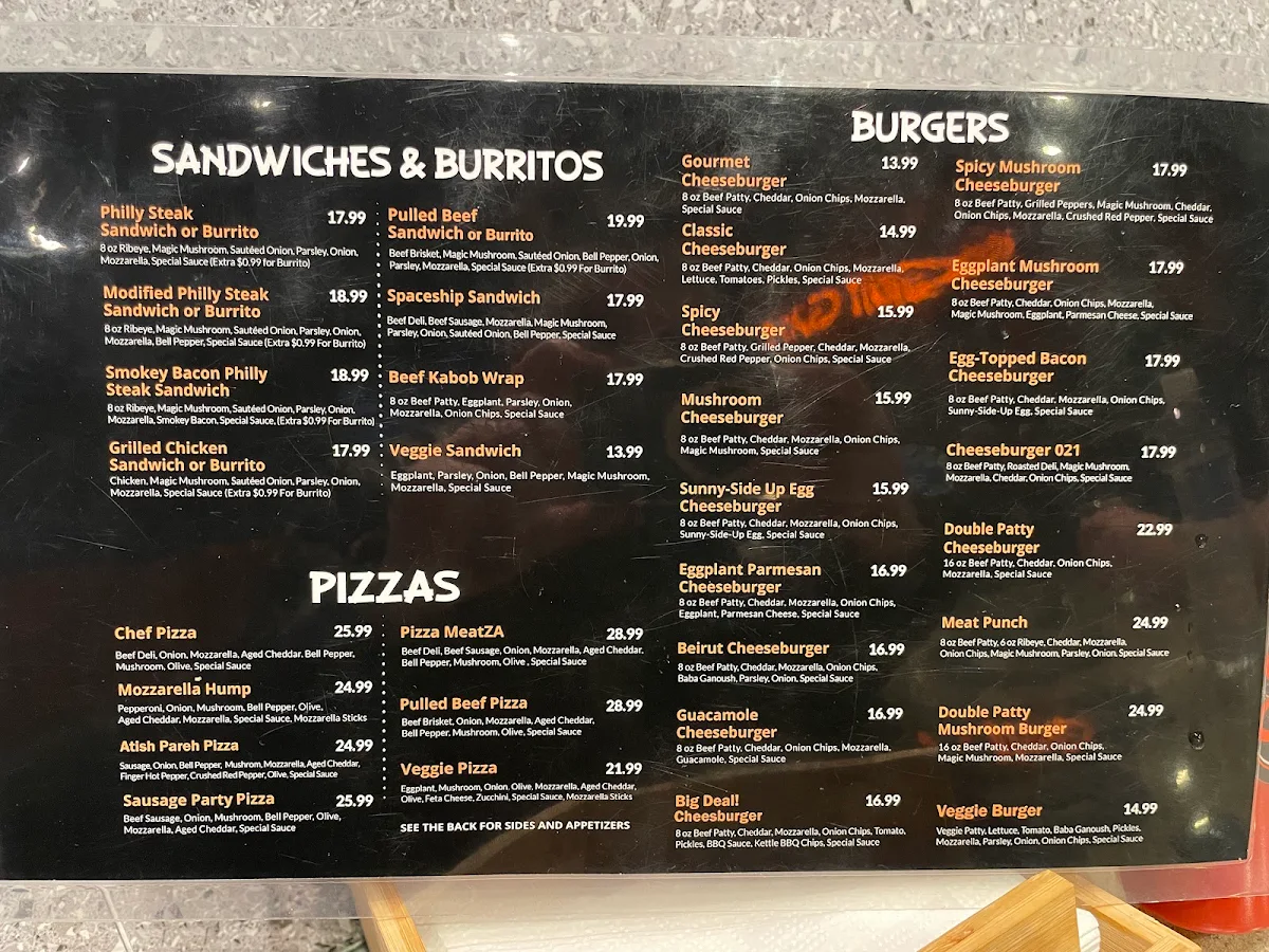 Menu, Grill Gate