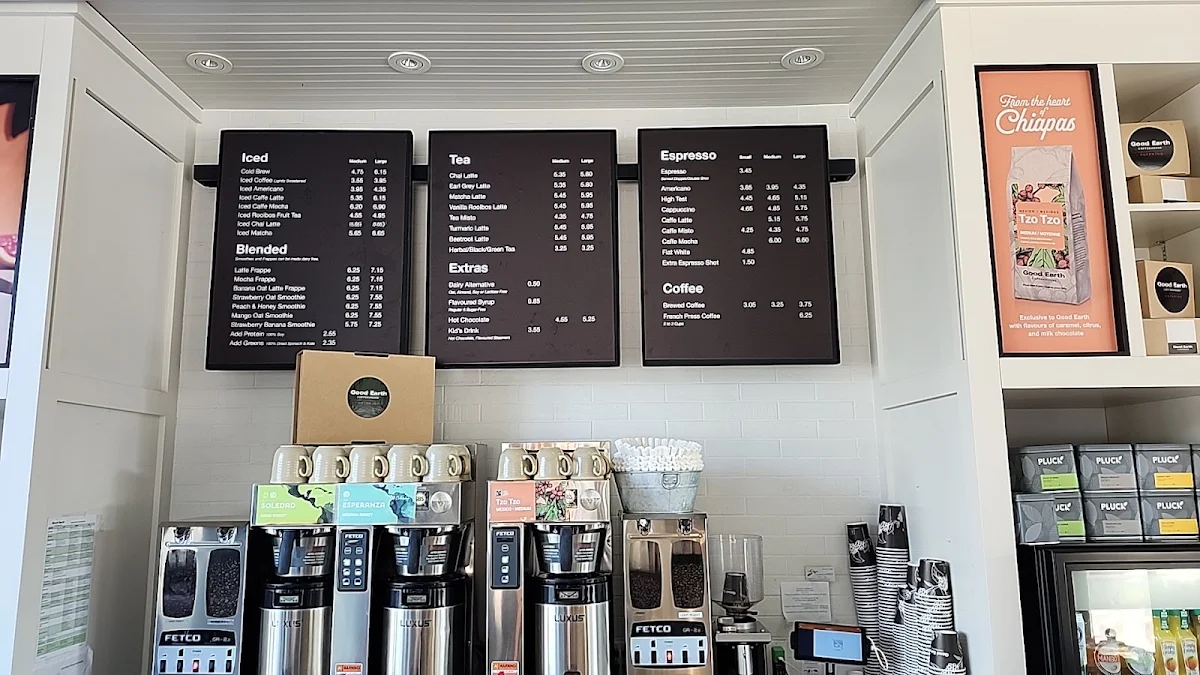 Menu, Good Earth Coffeehouse - Verve, East Village
