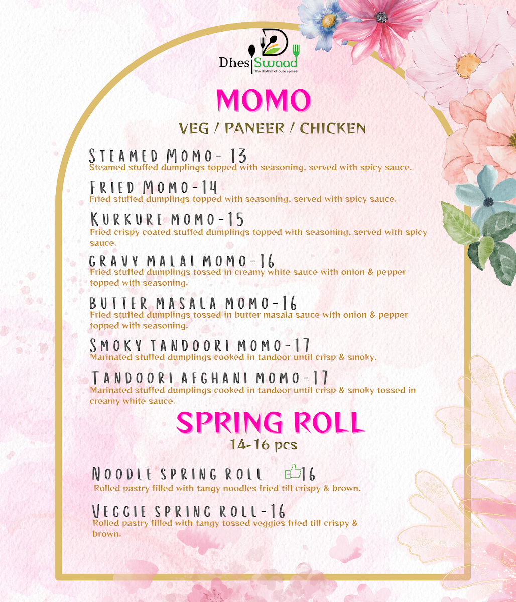 Menu, Dhesi Swaad