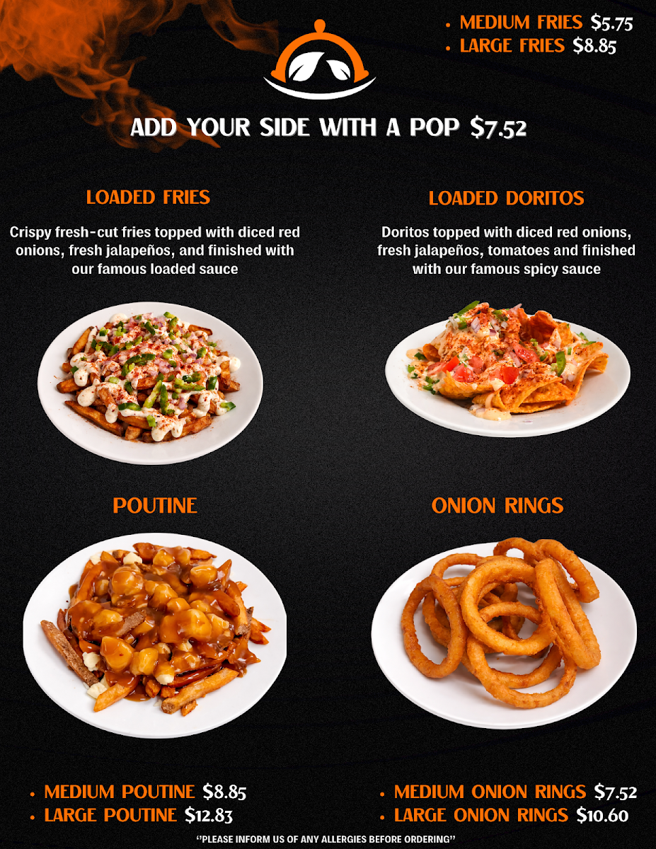 Menu, Pizza & Smash Burger