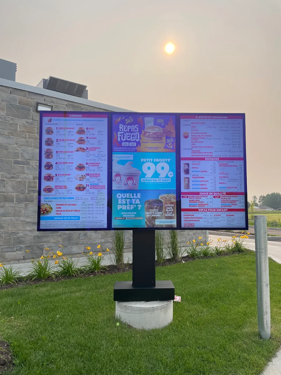 Menu, Wendy's