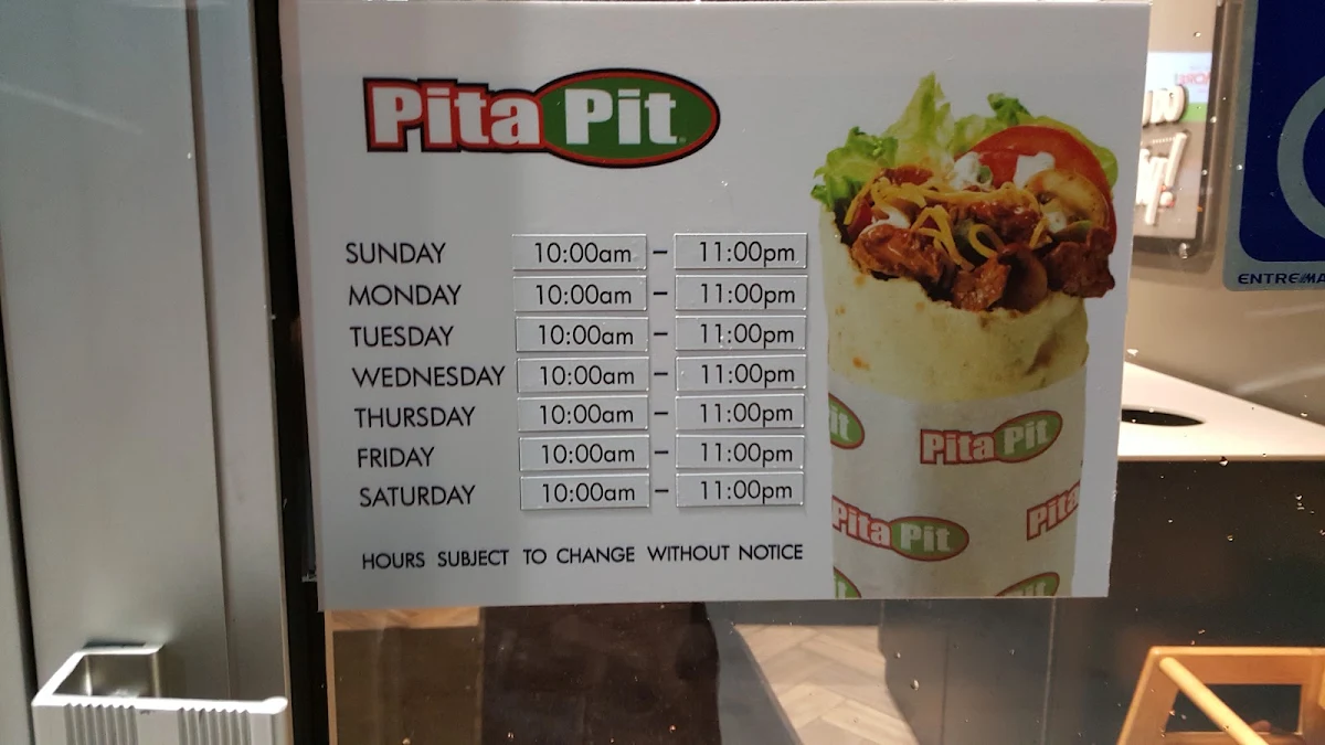 Menu, Pita Pit - Empire Court