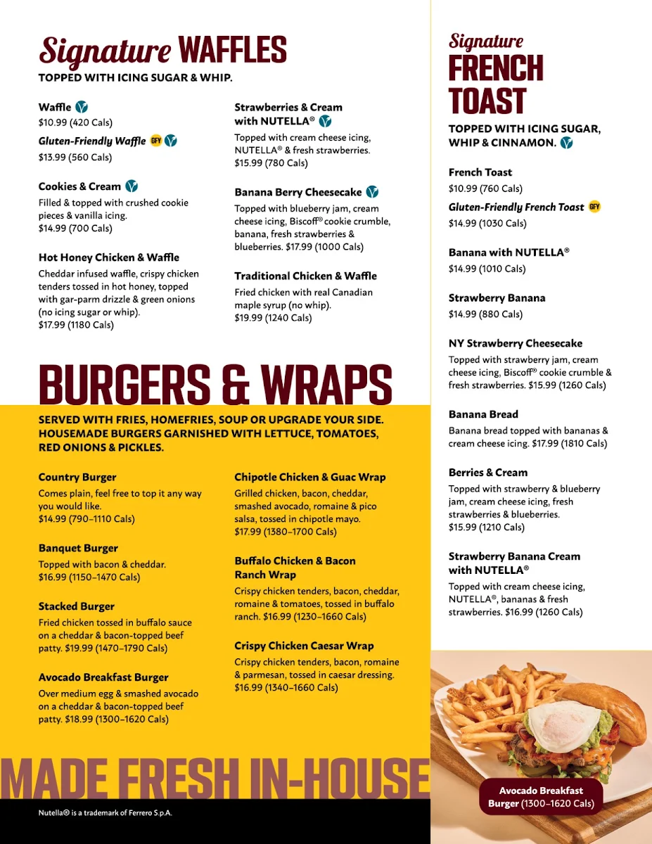 Menu, Stacked Pancake & Breakfast House