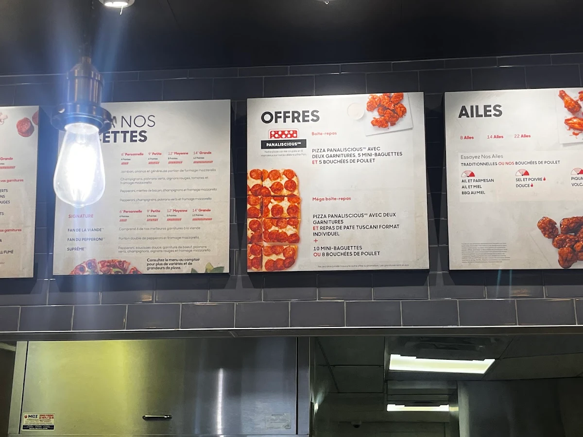 Menu, Pizza Hut