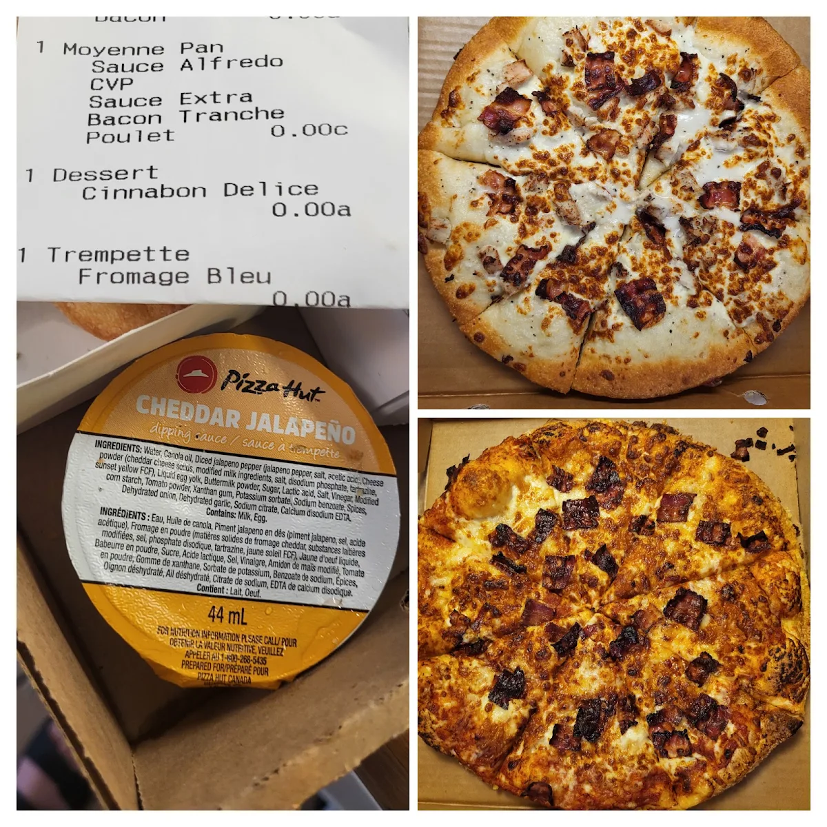 Menu, Pizza Hut