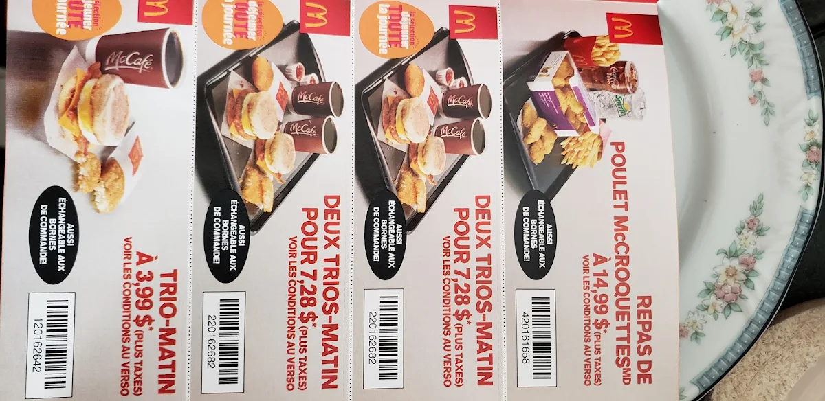 Menu, McDonald's