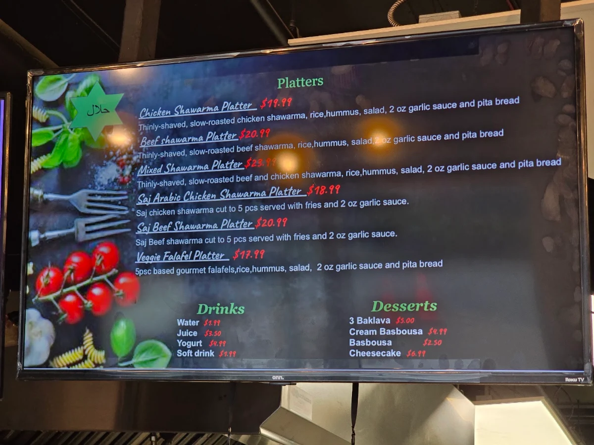Menu, Fattoush Mediterranean Grill