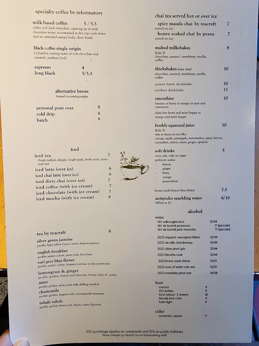 Menu, Goodfields Eatery