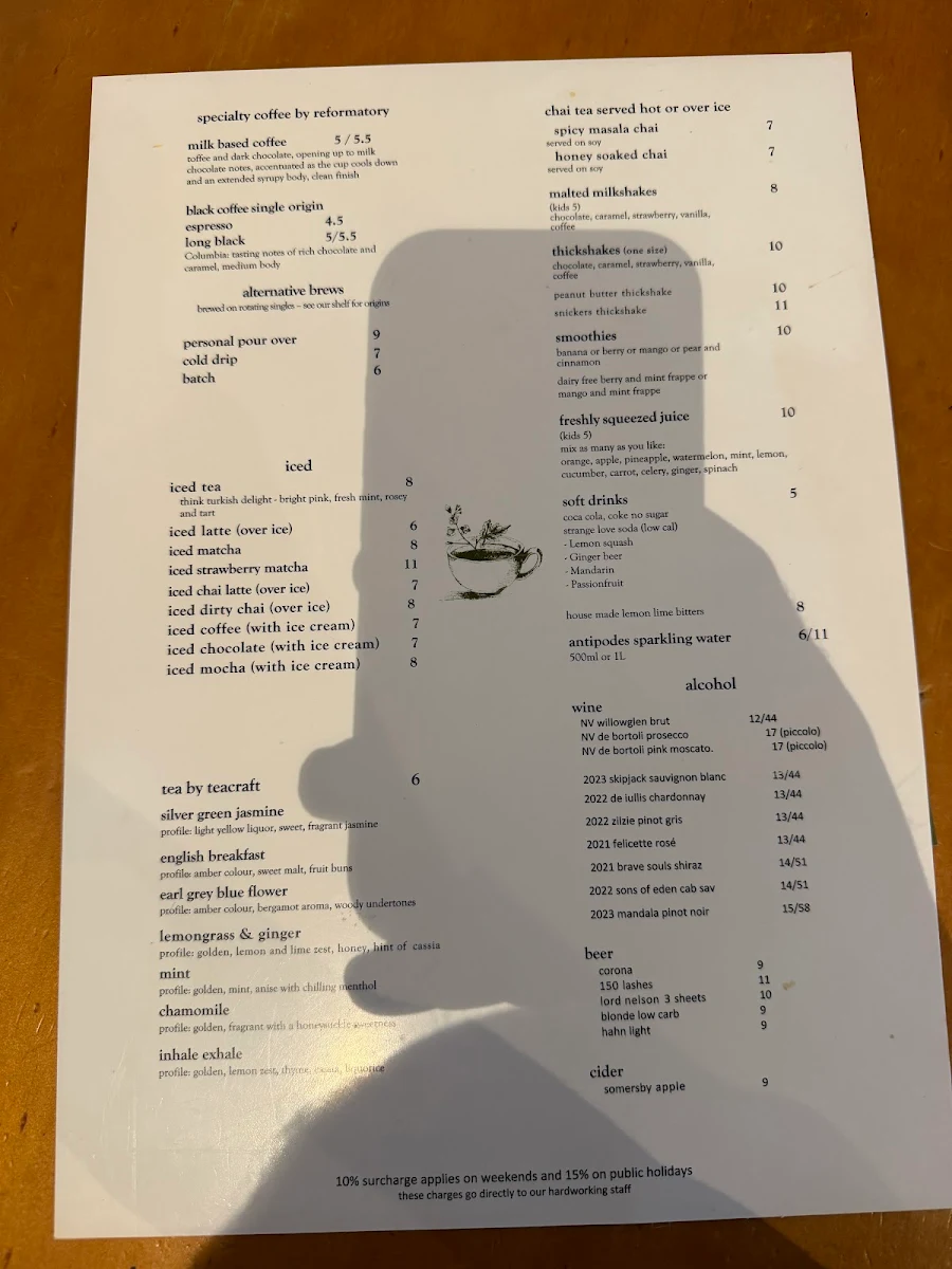 Menu, Goodfields Eatery